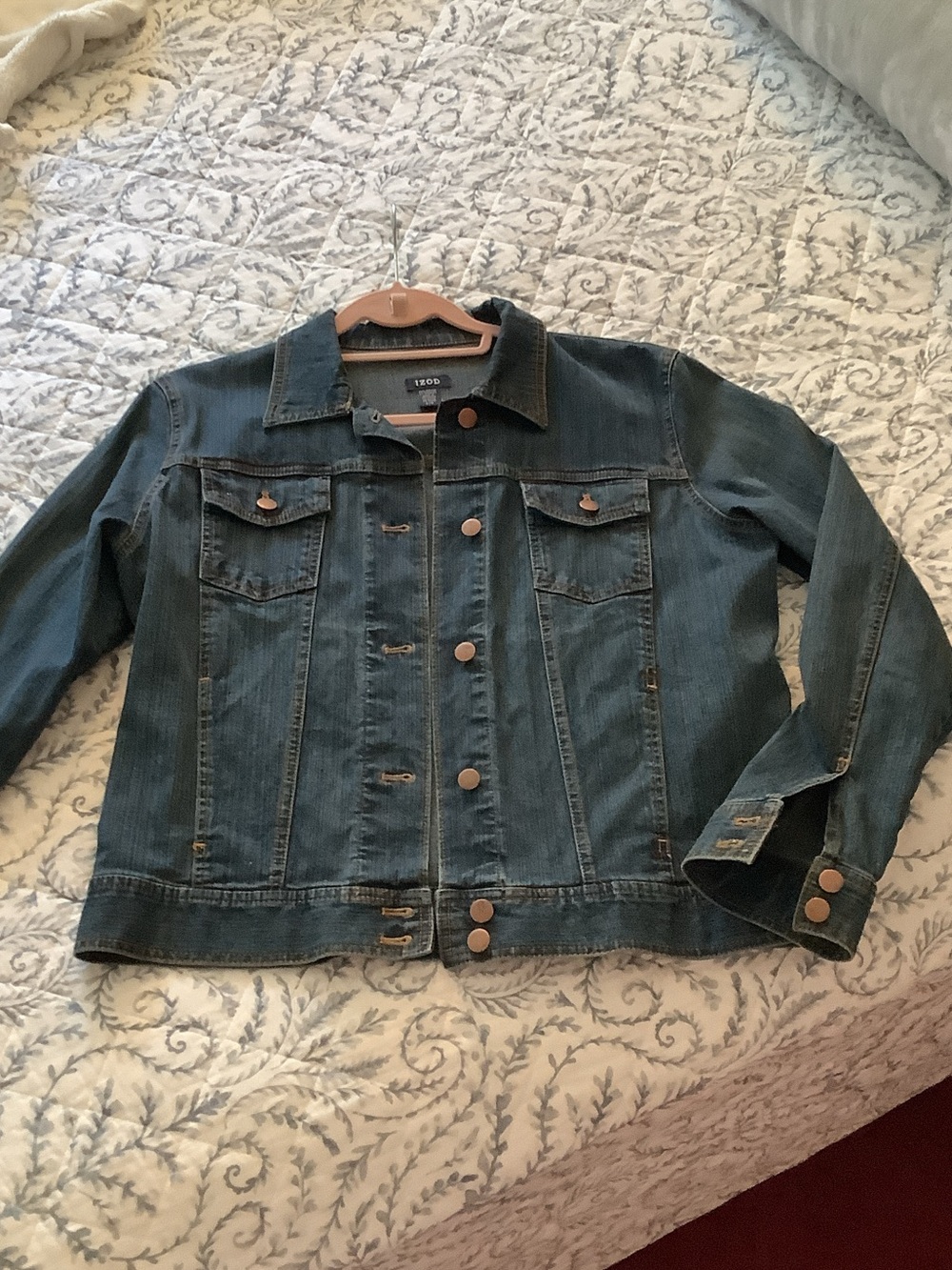 Izod Dark Blue Denim Jacket - Women's Jean Jacket